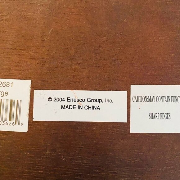 2004 Enesco Nativity Scene Set of 12 w/ Wooden Storage Box – Vintage Ceramic Fig - Picture 7 of 8